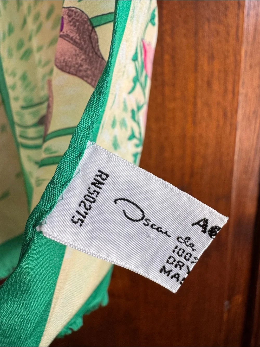 Oscar de la Renta silk floral scarf